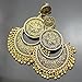 RechicGu Vintage Gold Ethnic Bali Jhumka Jhumki Lotus Mexico Gypsy Dangle Earrings Traditional Ear Studs with Gift Box