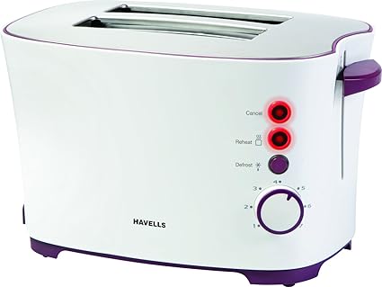 Havells Feasto 850-Watt Pop-up Toaster (White)