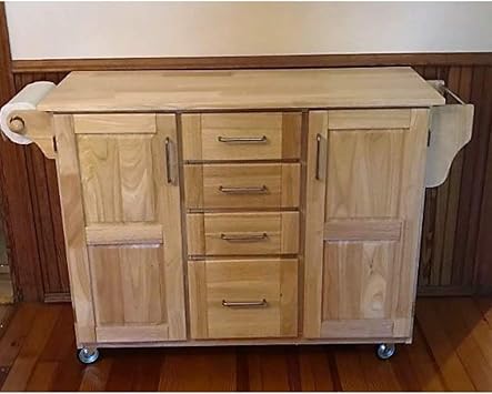 Amazon Com Ghy Drop Leaf Kitchen Island Hardwood Natural Towel