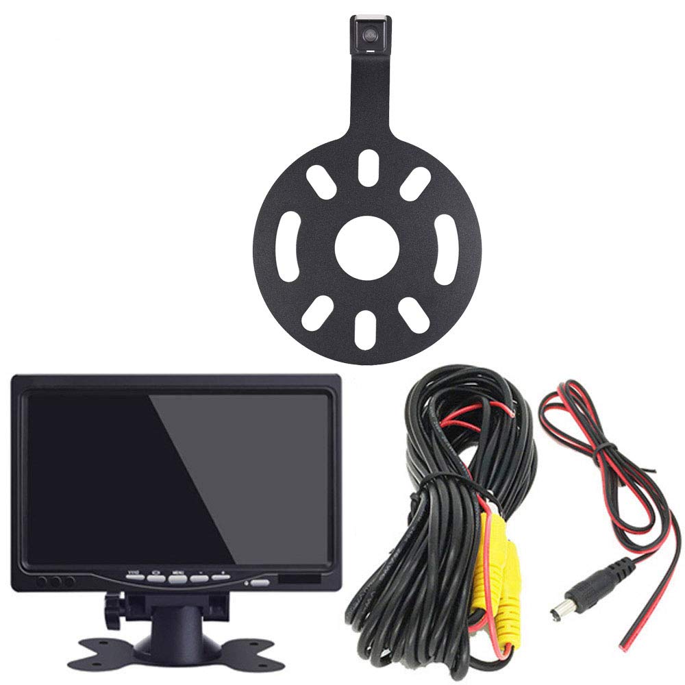 HD Auto Van 170° Trunk Handle Button Tail Gate Rear View Reversing Backup Camera Parking Aids System Compatible with Jeep Wrangler/Willys/Unlimited Sahara spare tire Rubicon Reifen/PKW Reservereifen