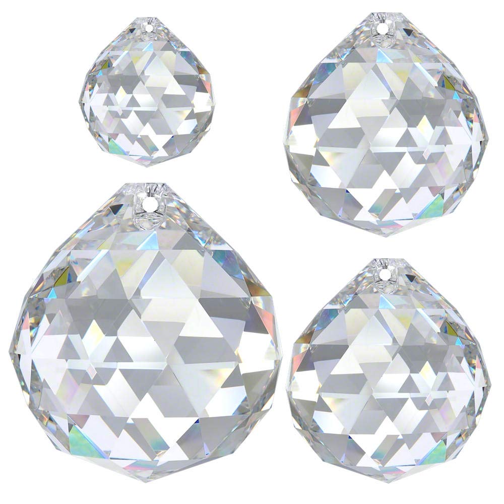 AMBROS Crystal Rainbow Crystal 4 PIECE Ball Set 30mm & 40mm & 50mm Crystal 30% PbO ~ Feng Shui Suncatcher