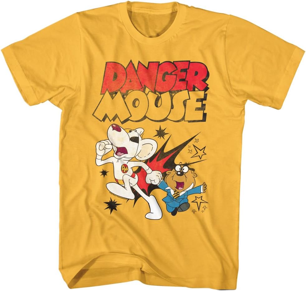 Danger Mouse Men's Boom T-shirt Medium Ginger