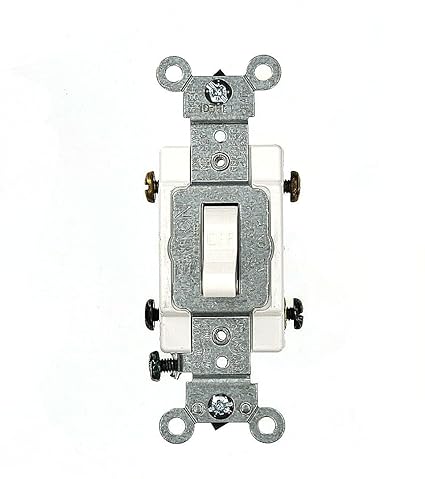 Leviton Csb2 20w 20 Amp 120 277 Volt Toggle Double Pole Ac Quiet Switch Commercial Grade Grounding White