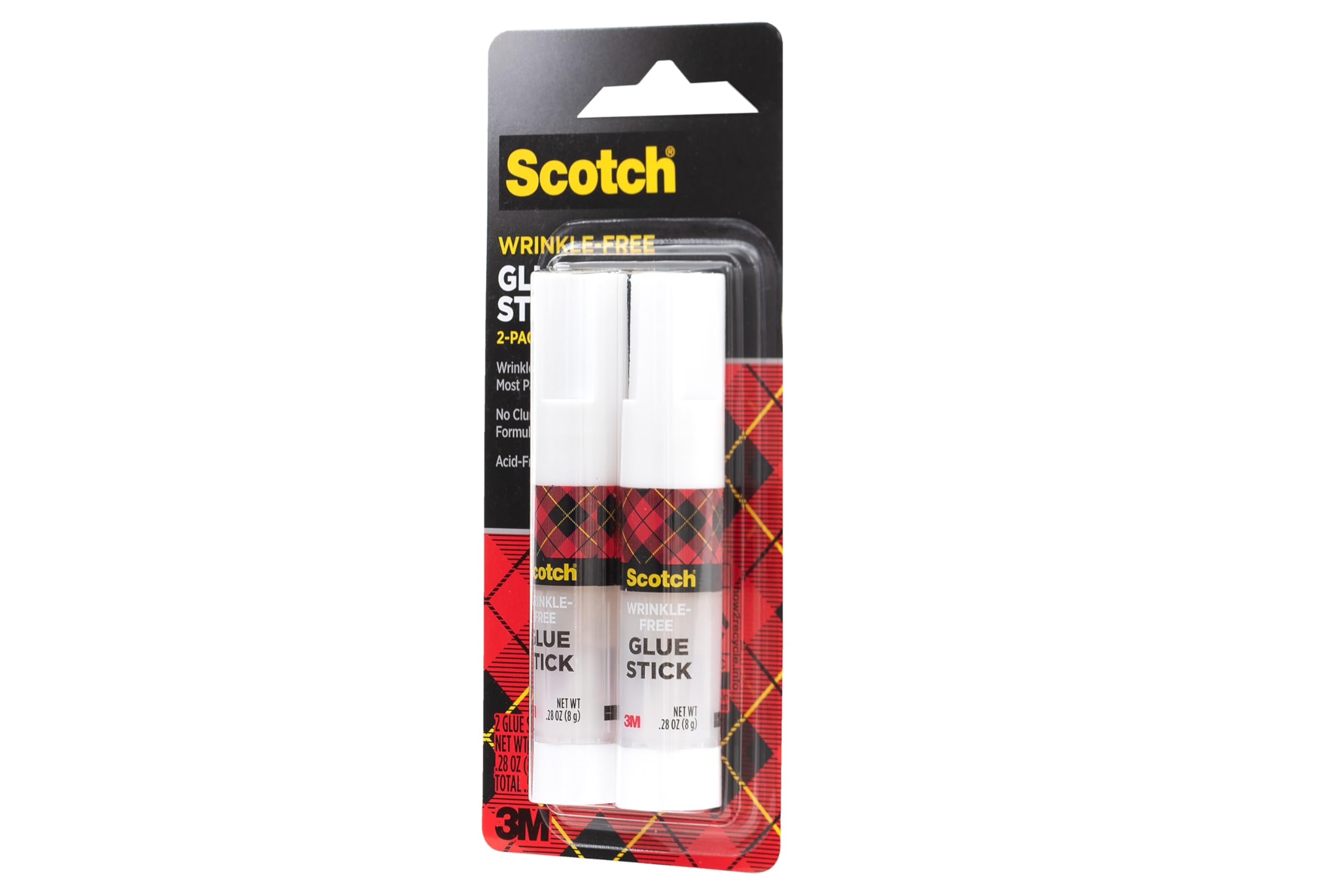 Scotch Wrinkle-Free Glue Sticks, 2 Pack, .27 oz Each