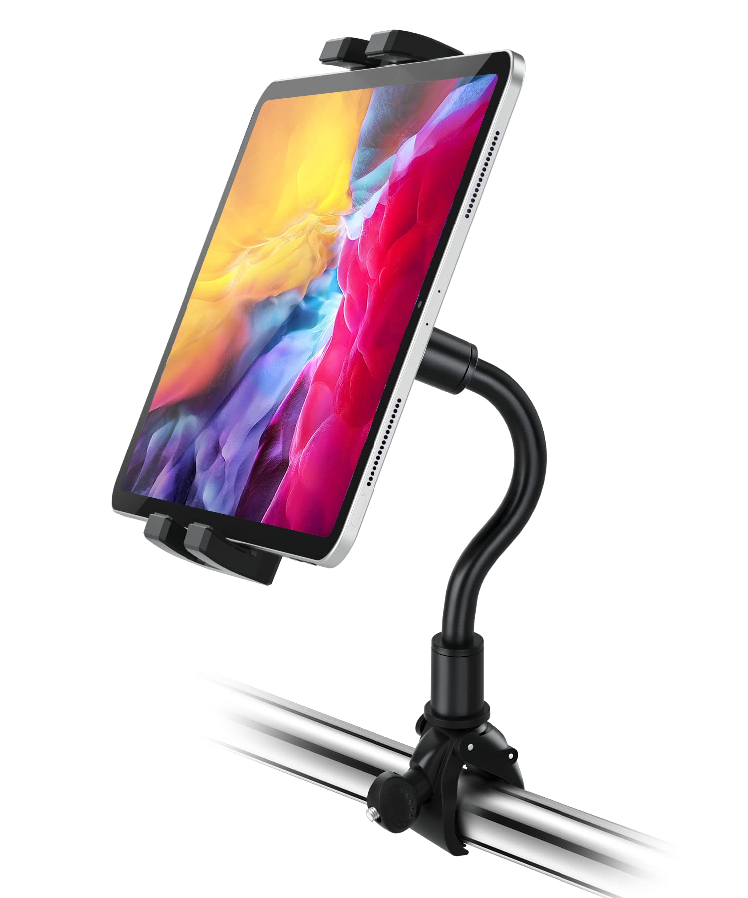 woleyi Spin Bike Tablet Holder, Gooseneck Adjustable Treadmill Exercise Bike Elliptical Tablet Mount for iPad Pro 9.7 10.5 11, iPad Air Mini 5 4 3 2, iPhone 16 Pro Max and 4-11" Phones & Tablets
