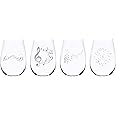 Amazon.com: Musical notes stemless wine glass (set of 4) : Home & Kitchen