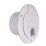 RecPro RV White Power Cord Hatch Cover