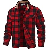 PINKMARCO Men’s Big & Tall Flannel Shirt: Button Down Plaid Shirt for Men, Long Sleeve Casual Shirt for Office Vacation