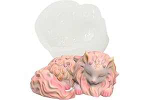 KAKIWYHHH Horned Dragon Cute Kitten Silicone Mold Decorating Polymer Clay Epoxy Resin Silicone Mold