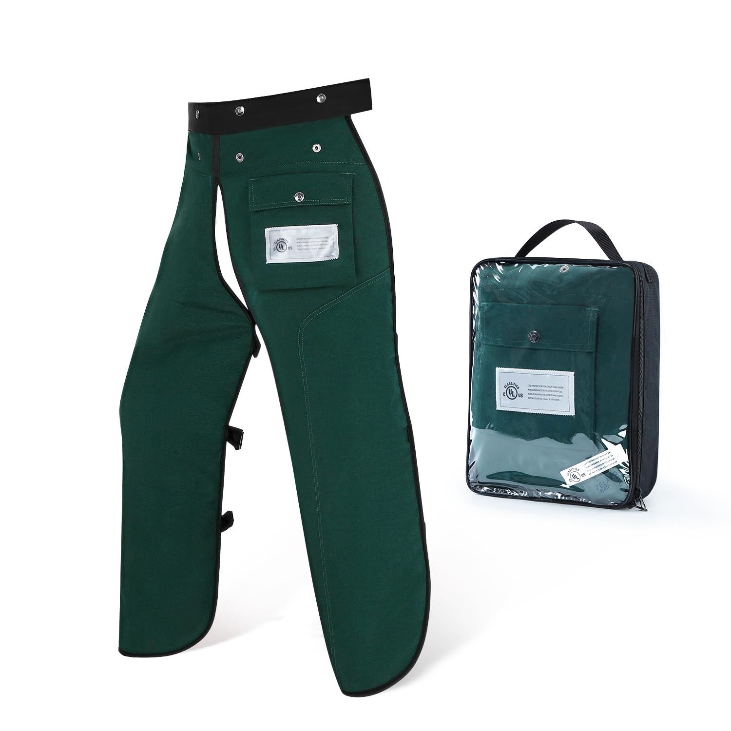 ZELARMAN Chainsaw Chaps Apron 8-Layer Wrap for Men/Women Loggers Forest Workers Protective Chain Saw Pants Adjustable Image