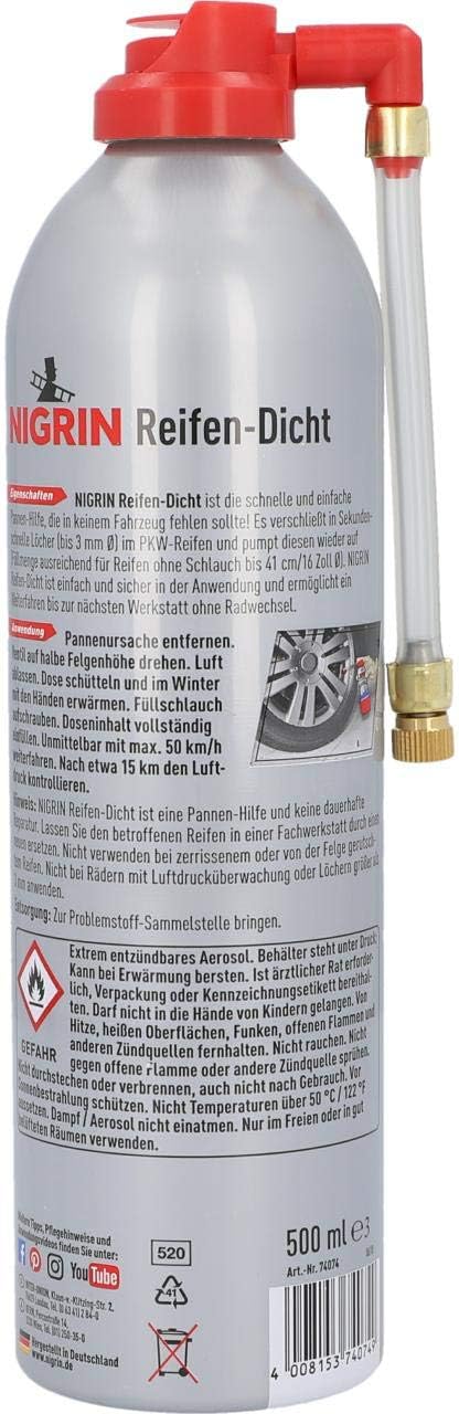 Nigrin 74074 Tyre Seal, 500 ml, black 13 - Image 3
