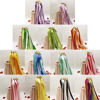 Amazon Com Minelody Wedding Ribbon 20pcs Wish Wands Ribbon