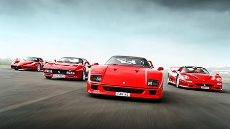 Amazon 絵画風 壁紙ポスター はがせるシール式 フェラーリ F40 F50 2gto エンツォフェラーリ スーパーカー並走 キャラクロ Ff40 005s2 603mm 339mm 建築用壁紙 耐候性塗料 カーアクセサリ 車 バイク