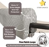 Wonder Space Toddler Bed Rail Bumpers 90cm Grey Guardrail Padding view 4
