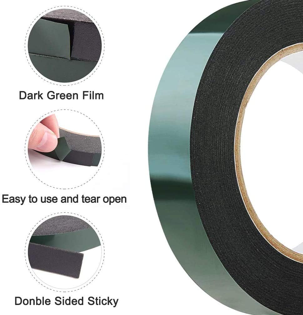 LOMHOK 2Pack 10 m (25 mm) Foam Tape Double Sided Sponge Tape Waterproof Mounting Adhesive Sponge Tape for Automotive Grade Car Trims Number Plate Fixing - Image 5