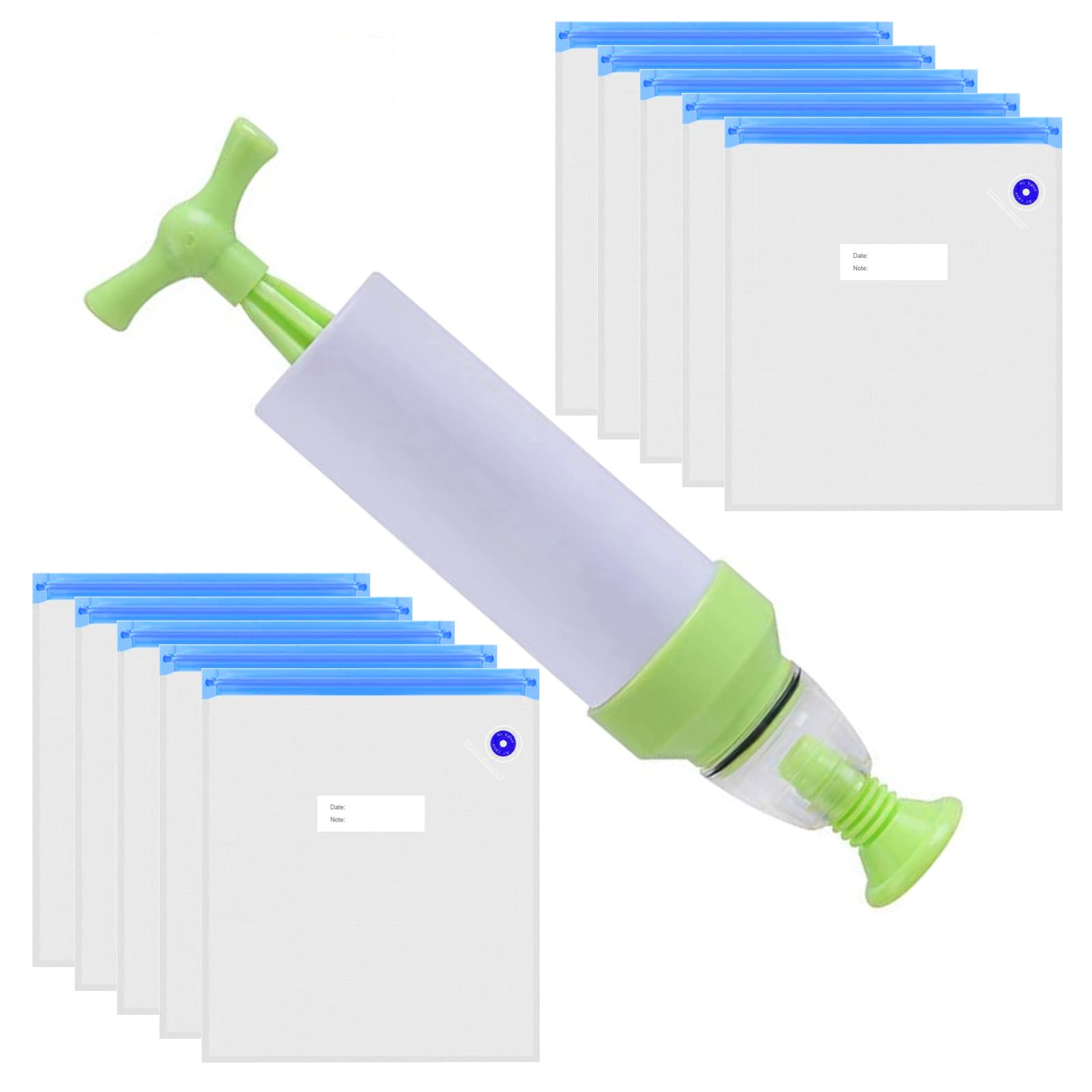 WANGCL 10Pcs 3D Printer Filament Vacuum Compression Reusable Storage Bags with Manual Air Pump for Filament Storage 30x34cm