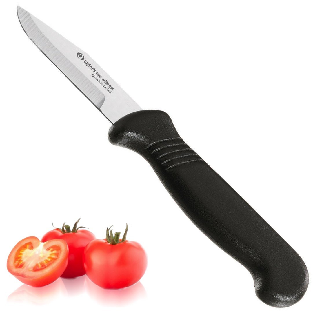 Taylors Eye Witness Sheffield Made Vegetable Paring Knife - Professional 6 cm Cutting Edge, Multi Use Knife, Ultra Fine Blade, Precision Ground from Razor Steel. Fiber Feel Handle, Excellent Grip โ image 1