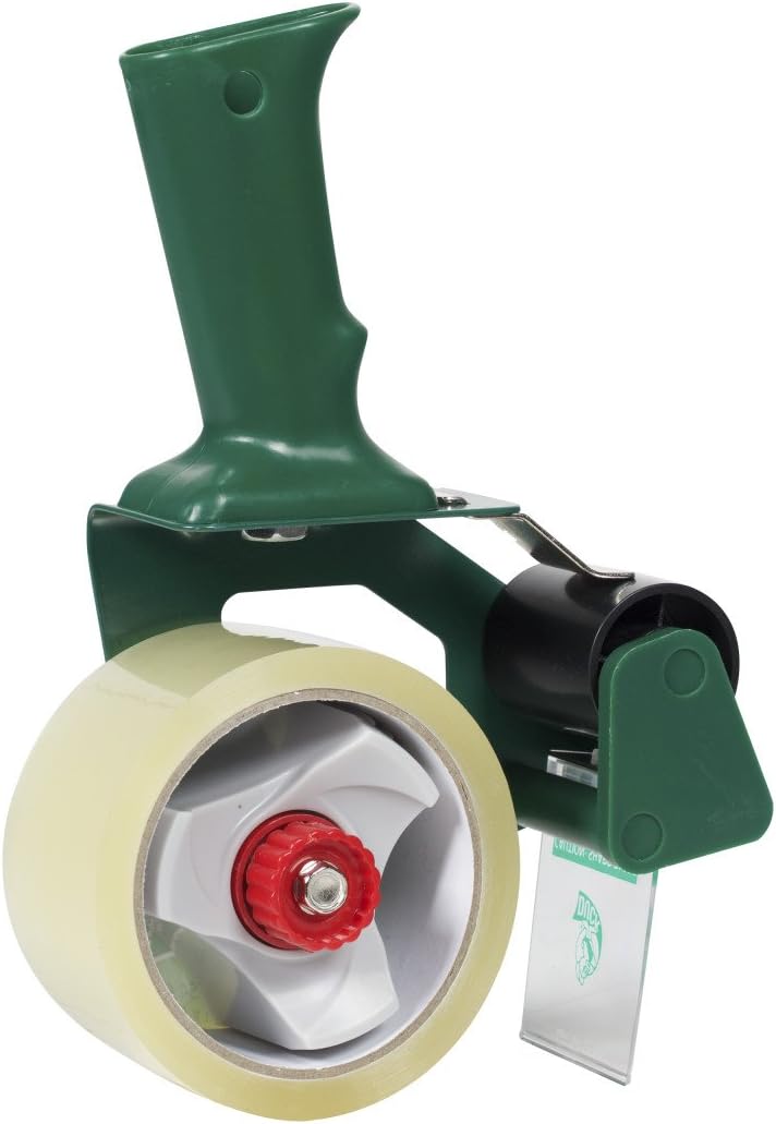 Duck Brand Standard Tape Gun with Foam Handle, Includes 1 Roll of 54 Yard Standard Tape (669332), Green/Black : Packing Tape Dispensers : Office Products