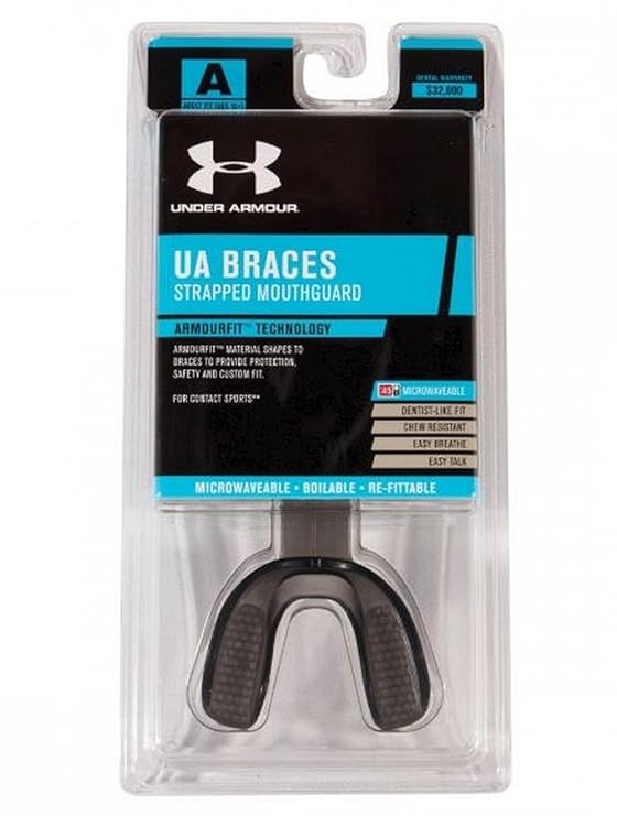 Under Armour Braces Mouthguard Strapped Black (Black, Adult) Amazon.co