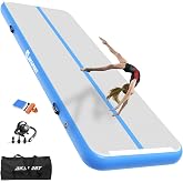 AKSPORT Gymnastics Air Mat Tumble Track Tumbling Mat Inflatable Floor Mats with Air Pump for Home Use/Tumble/Gym/Training/Cheerleading/Parkour/Beach/Park/Water