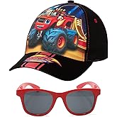 Nickelodeon Boys' Blaze and The Monster Machines Hat -Adjustable Cotton Baseball Cap (Toddler) With Sunglasses