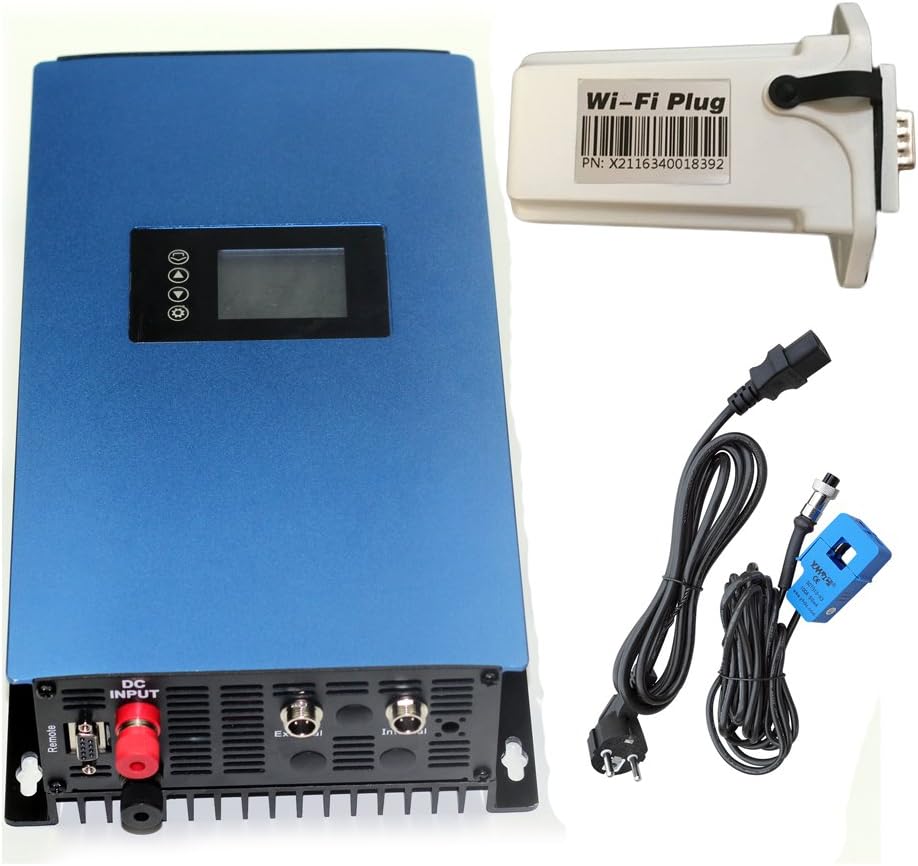 CNFINEST 1000W Grid Tie Invertge with Internal Limiter clamp Sensor and WiFi Plug 22-65V DC to 110V /220V AC auto Sense