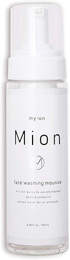 MION （ マイオン ） 洗顔フォーム 泡 洗顔 洗顔料 クレンジング 電解水Ｓ-100配合 100%美容成分 毛穴洗浄 黒ずみ ニキビ 容量180ml 日本製