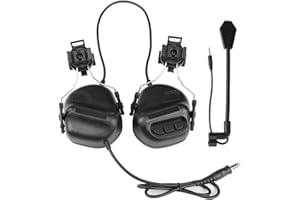 Tactical Headset Hunting Airsoft Helmet Headphone Military Shooting Ear Protection Radio Earphones with Detachable Microphone