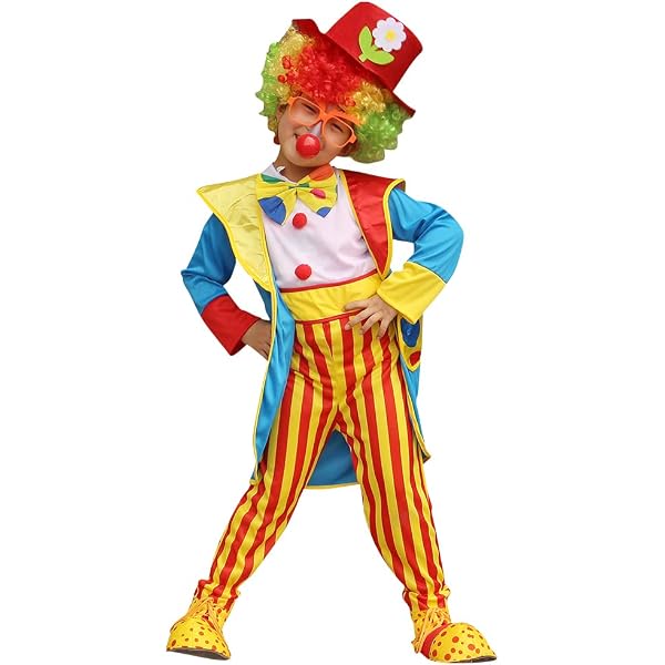Ciao Clown pagliaccio Monello Costume Bambino, Multicolore, 10-12 A