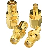 Eightwood SMB to SMA Antenna Adapter Kit 4ps | SMB Male/Female to SMA Male/Female Adapter for Sirius XM Satellite Radio Antenna, DAB + Radio Antenna