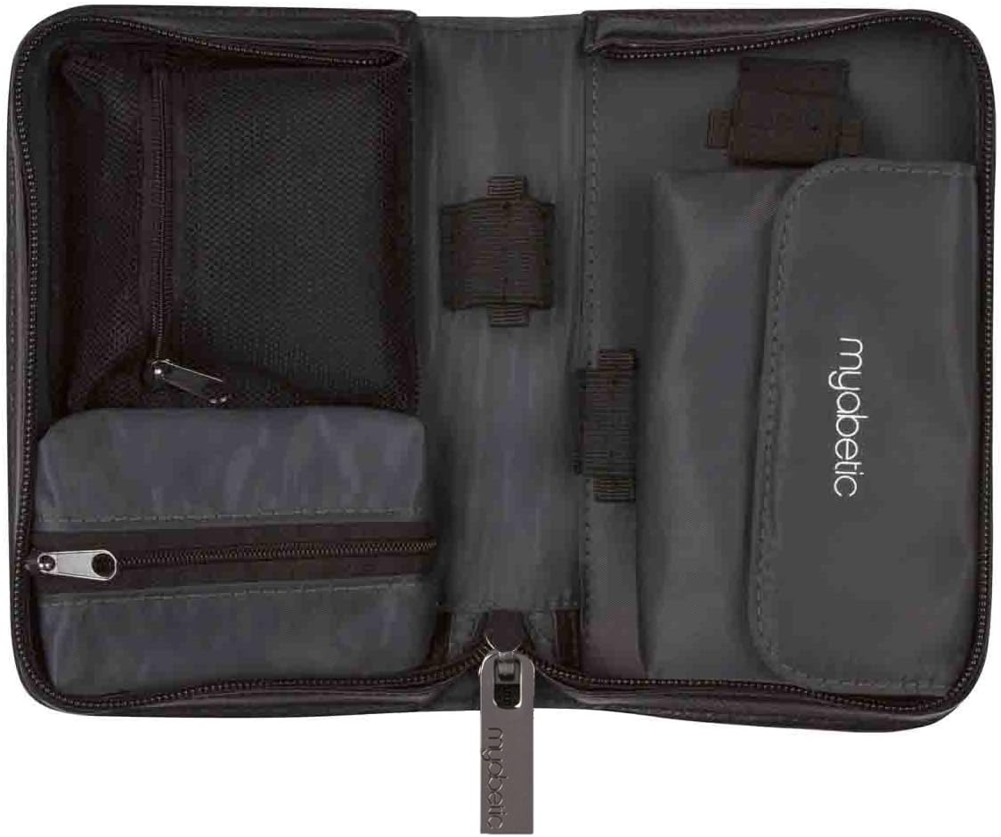 Myabetic Banting Diabetes Supply Case for Glucose Monitoring System, Insulin Pens, Insulin Vials, Test Strips, etc (Black): Health & Personal Care