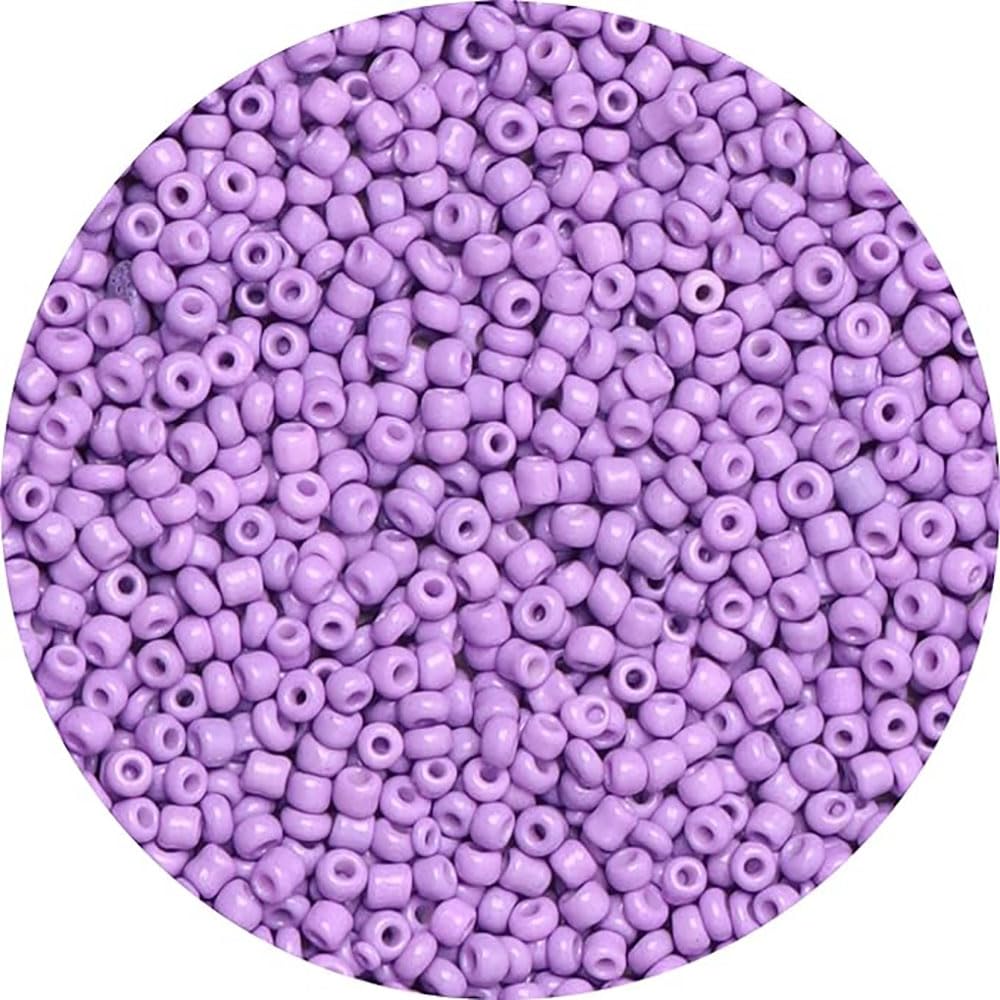 Gkelaly 10000Pcs Light Purple Glass Seed Beads Bulk for Jewellery Making, 2mm Small Pony Beads for Bracelet Necklace Earring Making & Crafting — image 1
