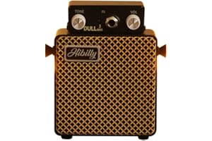 HIBILLY 2025 Full Metal Mini Pocket Bass Amplifier and Micro Amp for Professional Performances and Practice Sessions - Dull 3 Darkling Black