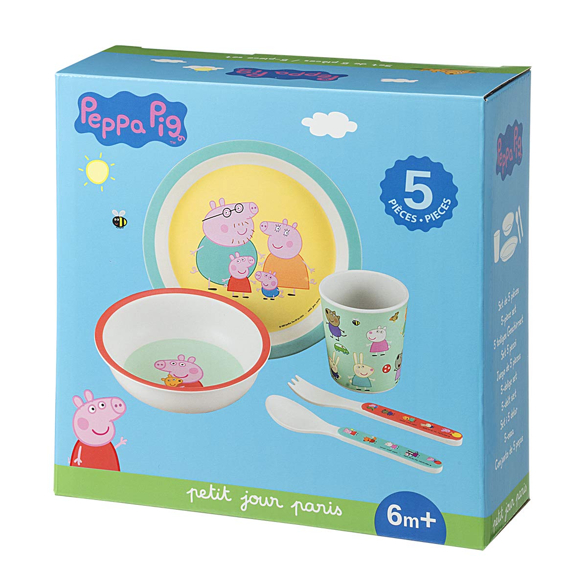 Petit Jour Paris - Set of 5 Pieces Peppa Pig - with Its Gift Box!