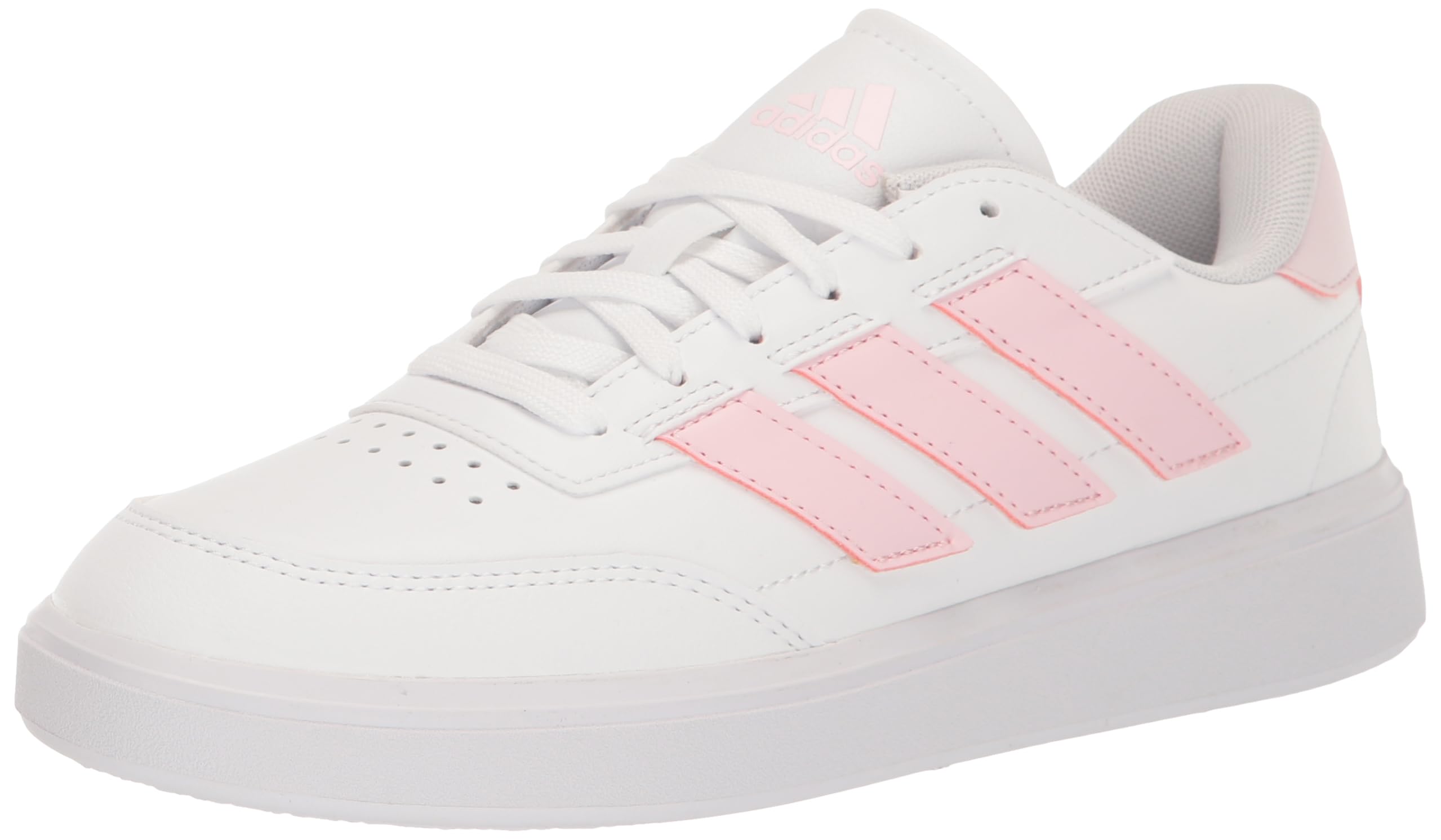 Photo 1 of (see all images) adidas Women's CourtBlock Sneaker, White/Clear Pink/Almost Pink, 11
