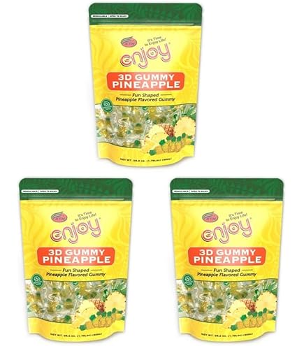 Amazon.com : 3 Bag 3D Gummy Pineapple Large (28.2 Ounce Bag