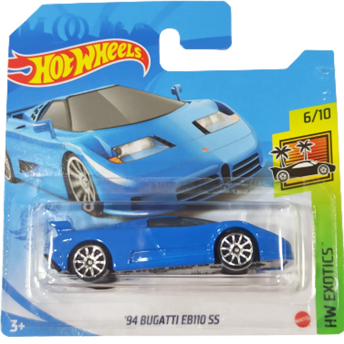 Hot Wheels '94 Bugatti E110 SS HW Exotics 6/10 (224/250) 2021 Short Card