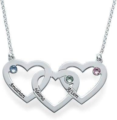 3 birthstone necklace for mom