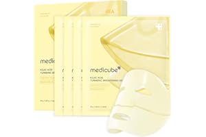 Medicube Kojic Acid Turmeric Brightening Gold Jelly Gel Mask, 28g x 4ea
