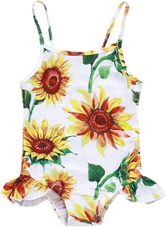 girls sunflower swimsuit