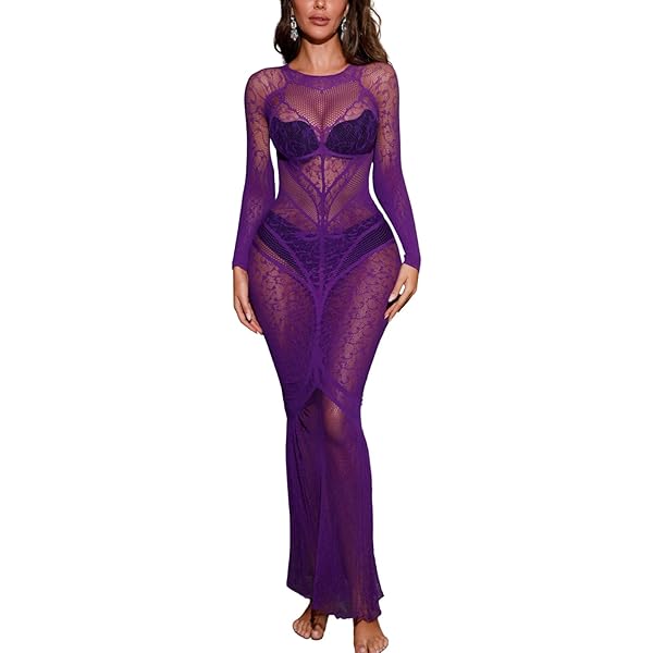 Leg Avenue Women's Lace Bodycon Gown - Heart Net Detail Long Sleeve Dress Heart Thigh Highs Leg Avenue Women's Lace Bodycon Gown - Heart Net Detail Long Sleeve Dress Heart Thigh Highs