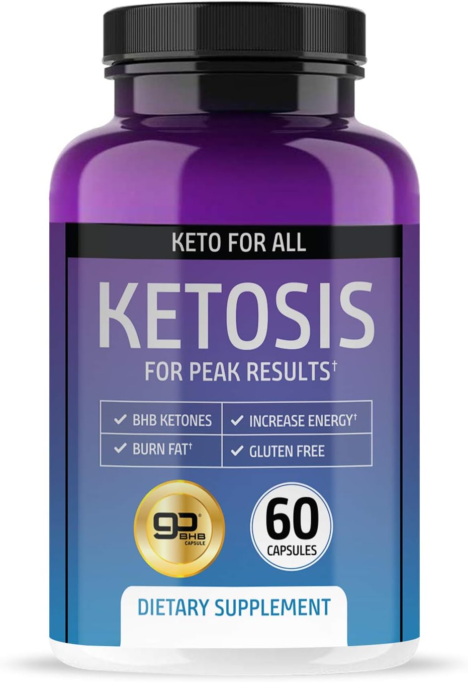 Premium Keto Diet Pills - Advanced BHB Ketogenic Supplement For Women & Men - Max Strength with Patented goBHB Formula (60 Capsules)