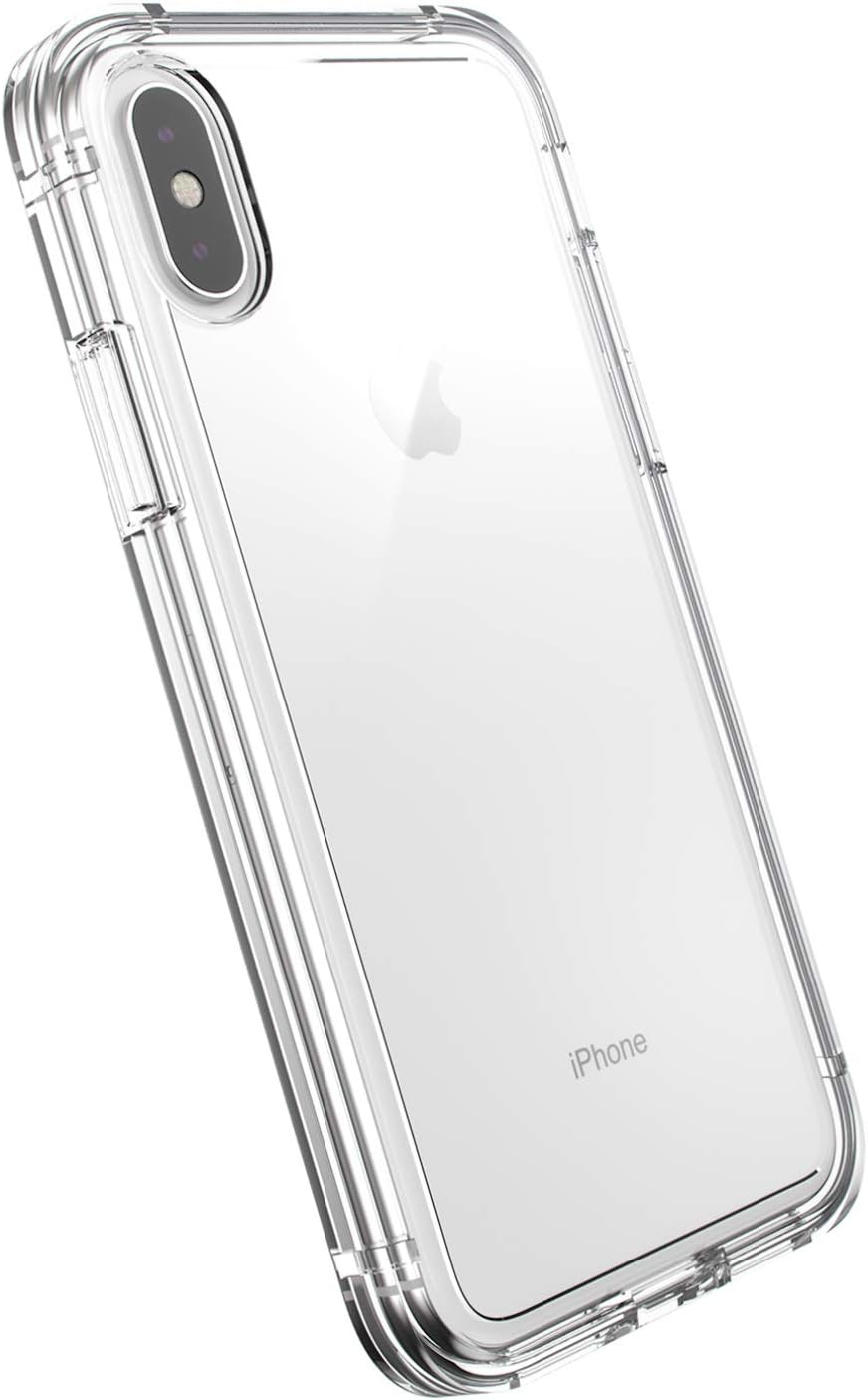 AmazonBasics Dual-Layer Case for iPhone XS, iPhone X, Clear