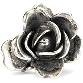 TROLLBEADS Rose of June Bead - Elegant Silver with Cultured Freshwater Pearl | Silver 925 | Design by S&oslash;ren Nielsen