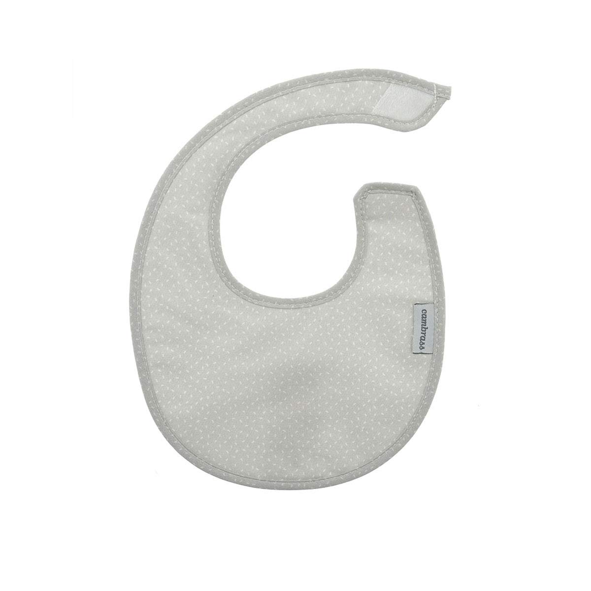 Cambrass Round Bib Velcro Sky Grey/Rain 16X19 Cm