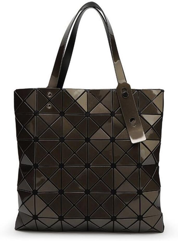 Women Diamond Lattice Tote 6*6 Geometry Crossbody Bag Fold Handbags