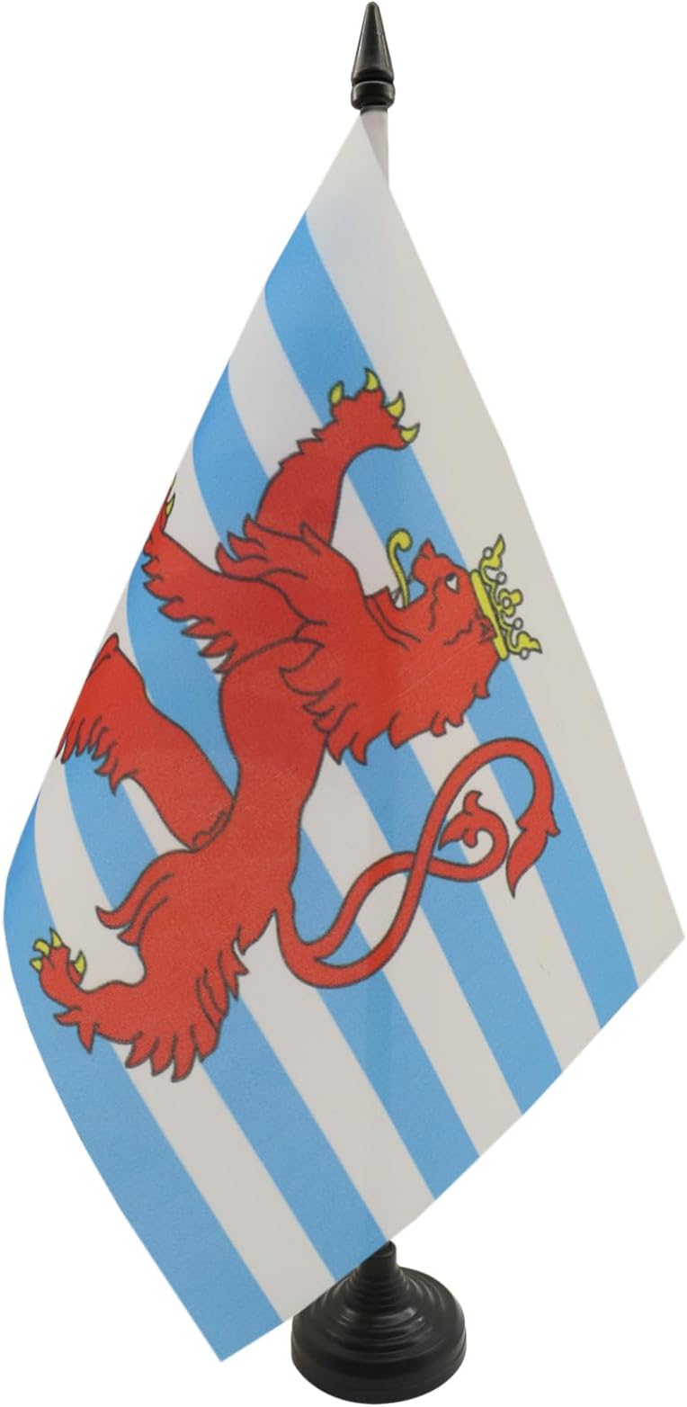 AZ FLAG Luxembourg Table Flag 5x8 in Red Lions Coat of Arms 21x14 cm