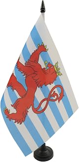 AZ FLAG Luxembourg Table Flag 5x8 in Red Lions Coat of Arms 21x14 cm