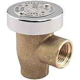 Watts LF288A 1/2" Lead-Free Brass Anti-Siphon Vacuum Breaker Preventer | Chrome Hood Silicone Disc Seat NPT F X F Low-Flow Health Hazard Apps for Hot Or Cold Water Usage Prevents Spilling