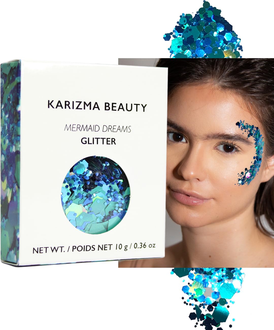 Mermaid Dreams Chunky Glitter ✮ KARIZMA BEAUTY ✮ Festival Glitter Cosmetic Face Body Hair Nails